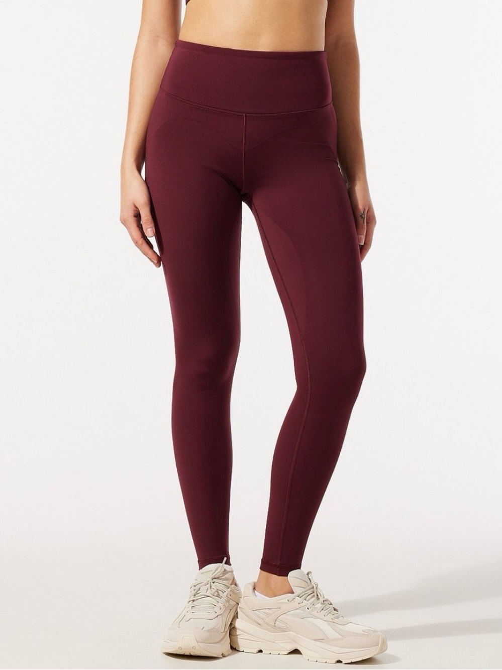 Savage X Fenty Locked & Lifted High-Waist Compression Leggings Burgundy Size M